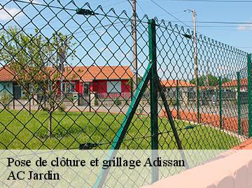 Pose de clôture et grillage  adissan-34230 AC Jardin