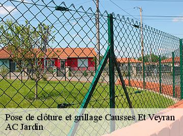 Pose de clôture et grillage  causses-et-veyran-34490 AC Jardin